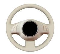 Protege el Volante Funda para Volante de Coche Cuero Beige Transpirable Cosida a Mano para Fiat 500 2007-2015 / 500e 2014-2018 500C 2014-2017 Accesorios para para