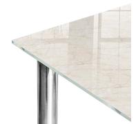 Protege Mesa de Vidrio 120x80 cm | Estampado Decorativo | Textura cremosa | Restyling de Muebles | Bordes Pulidos | para Mesa de Comedor, Salón y Oficina | Vidrio Templado