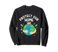 Protege Nuestro hogar Día de la Tierra Lindo Planeta Hug Crown Kawaii Kids Sudadera