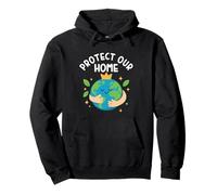 Protege Nuestro hogar Día de la Tierra Lindo Planeta Hug Crown Kawaii Kids Sudadera con Capucha