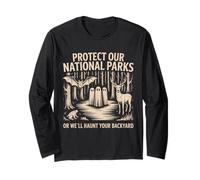 Protege Nuestros Parques Nacionales atormenta a Tus Amantes de la Naturaleza del Patio Trasero Manga Larga