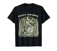 Protege su hábitat Cryptid Forest Vintage Bigfoot Mothman Camiseta