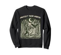 Protege su hábitat Cryptid Forest Vintage Bigfoot Mothman Sudadera