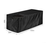 Protege tu caja de almacenamiento de jardín con esta funda impermeable para caja de almacenamiento para exteriores hecha de tela Oxford 210D resistente, que proporciona ventilación y resistencia a la