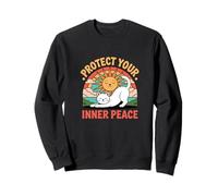 Protege tu diseño de Sol de Gato de Paz Interior Sudadera