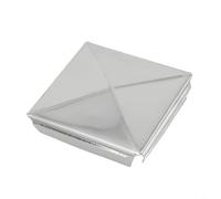 Protege tus postes con una cubierta de poste piramidal galvanizada de acero inoxidable a acero diseñada para mayor durabilidad y uso en exteriores (1 pieza de 80 mm)