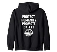 Proteger a la Humanidad - Promover la Seguridad | Voluntarios Internacionales Sudadera con Capucha
