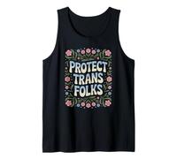 Proteger a las personas trans Serpiente Lotus Flores LGBTQ Abogacía Poder Camiseta sin Mangas