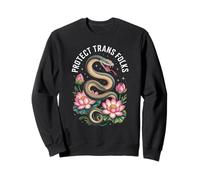 Proteger a las personas trans Serpiente Lotus Flores LGBTQ Abogacía Poder Sudadera