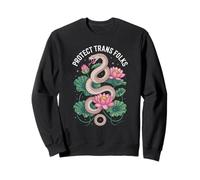 Proteger a las personas trans Serpiente Lotus Flores LGBTQ Abogacía Poder Sudadera