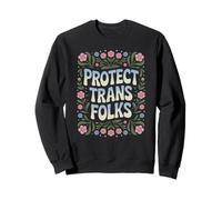 Proteger a las personas trans Serpiente Lotus Flores LGBTQ Abogacía Poder Sudadera