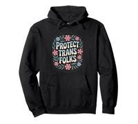 Proteger a las personas trans Serpiente Lotus Flores LGBTQ Abogacía Poder Sudadera con Capucha