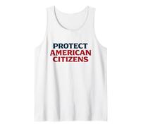 Proteger a los ciudadanos estadounidenses Patriótico América Política Camiseta sin Mangas