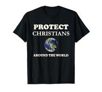 Proteger a los Cristianos Alrededor del Mundo Jesucristo Bíblico Creyentes Camiseta
