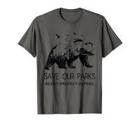 Proteger al Oso Salvar Nuestros Parques Resistir Parque Nacional Camiseta