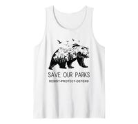 Proteger al Oso Salvar Nuestros Parques Resistir Parque Nacional Camiseta sin Mangas