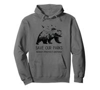 Proteger al Oso Salvar Nuestros Parques Resistir Parque Nacional Sudadera con Capucha