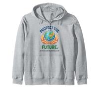 Proteger el Futuro Día de la Tierra Gráfico de Conservación Sudadera con Capucha