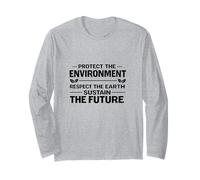 Proteger el Medio Ambiente Respetar la Tierra Sostener el Futuro Manga Larga