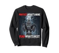 Proteger lo Que es mío Miedo Qué Sigue Funny Alpha Wolf Meme Sudadera