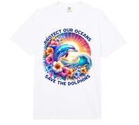 Proteger Nuestros océanos, Salvar a los Delfines Eco Awareness Art Comfort Colors Adult Heavyweight T-Shirt