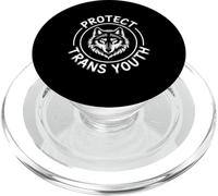 Proteger Trans Youth Wolf Head Design Transgénero Derechos PopSockets PopGrip para MagSafe