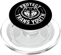 Proteger Trans Youth Wolf Head Design Transgénero Derechos PopSockets PopGrip para MagSafe