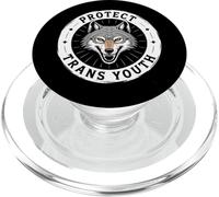 Proteger Trans Youth Wolf Head Design Transgénero Derechos PopSockets PopGrip para MagSafe