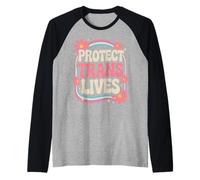 Proteger vidas trans Mujeres trans Transgénero Camiseta Manga Raglan