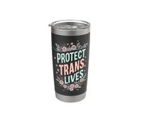 Proteger vidas trans Mujeres trans Transgénero Vaso térmico de acero inoxidable de doble pared