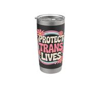 Proteger vidas trans Mujeres trans Transgénero Vaso térmico de acero inoxidable de doble pared