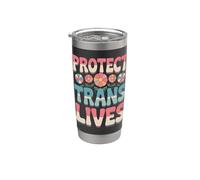 Proteger vidas trans Mujeres trans Transgénero Vaso térmico de acero inoxidable de doble pared