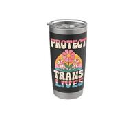 Proteger vidas trans Mujeres trans Transgénero Vaso térmico de acero inoxidable de doble pared