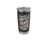 Proteger vidas trans Mujeres trans Transgénero Vaso térmico de acero inoxidable de doble pared