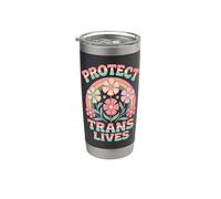 Proteger vidas trans Mujeres trans Transgénero Vaso térmico de acero inoxidable de doble pared