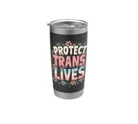 Proteger vidas trans Mujeres trans Transgénero Vaso térmico de acero inoxidable de doble pared