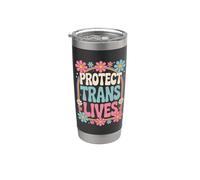 Proteger vidas trans Mujeres trans Transgénero Vaso térmico de acero inoxidable de doble pared
