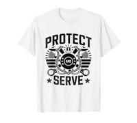 Proteger y servir policía oficial de policía Departamento de policía Camiseta