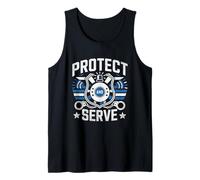 Proteger y servir policía oficial de policía Departamento de policía Camiseta sin Mangas