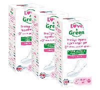 Protegeslips hipoalergénicos Love & Green Normal 30 unidades Pack de 3