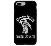 Protegido por Santa Muertes para el Día de La Calavera Mujeres Hombres Carcasa para iPhone 7 Plus/8 Plus