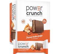 Protein Crunch Energy Power Bar, mantequilla de cacahuete del dulce de azúcar, 12 Bares - BNRG
