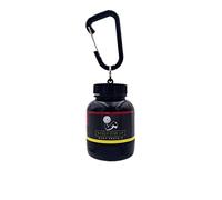 Protein Muscle Holder Never Give Up, recipiente portátil de proteínas y embudo para proteínas y otros suplementos, varios tamaños, 30 y 60 gramos (30 gramos)