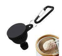Protein Powder Funnel, Supplement Storage Container, Portable Travel Dispenser, Small Nutrition Bottle with Carabiner, Leakproof 50ml Organizer for Gym Camping Hiking Adults, 2.6x1.97 inches