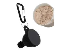 Protein Powder Funnel, Travel Supplement Container, 50ml Moist Proof Portable Box, Built In Carabiner Clip, Nutrition Dispenser, Excellent for Travel, Car, Seniors, Camping, Adults, Gym, Work