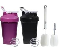 Protein Shaker,2pcs Botellas Mezcladoras De Proteínas,Botella Agitadora Para Batidora De Proteínas En Polvo,Botella Agua Entrenamiento De Plástico,Botella Deportiva Shaker