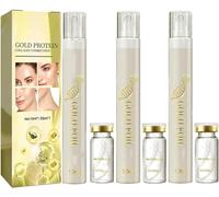 Protein Thread Lifting Set,Soluble Protein Thread and Nano Gold Essence Combination,Absorbable Collagen Thread for Face Lift,Reduce Fine Lines Wrinkle (3pcs)