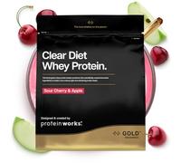 Protein Works | Clear Diet Whey Protein - GOLD Innovation, Polvo De Suero Isolado, Bebida Proteica Refrescante, Cereza ácida y manzana, 20 Porciones, 500g