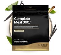 Protein Works Complete Meal 360 - Gold Innovation, batido de sustitución de comidas, alta proteína, Omega 3, 165 beneficios para la salud, dura 3 - 5 horas, crema de vainilla, 10 comidas, 1 kg