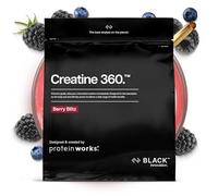 Protein Works | Creatine 360 - BLACK Innovation, Monohidrato de Creatina, Creatina Micronizada, 100% Pureza, 200 Mesh Ultrafina, Energía y Rendimiento, Explosión de Bayas, 62 Porciones, 250g